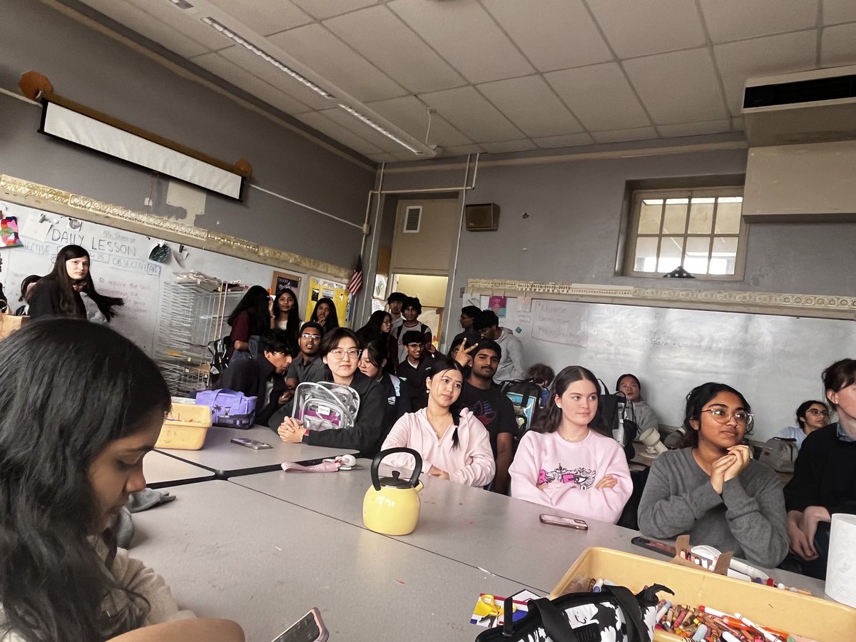 Students seated during the introductory presentation